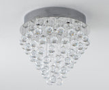 Bethel Chrome Semi Flush Mount in Iron & Crystal