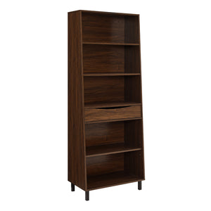 Walker Edison Ryder Modern/Contemporary 72" Single Drawer Angled Front Bookshelf RYDH8GDW