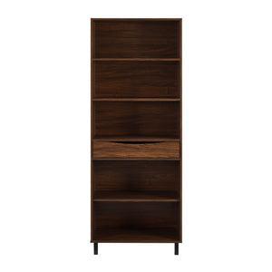 Walker Edison Ryder Modern/Contemporary 72" Single Drawer Angled Front Bookshelf RYDH8GDW