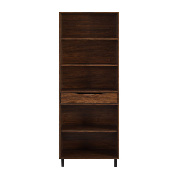 Walker Edison Ryder Modern/Contemporary 72" Single Drawer Angled Front Bookshelf RYDH8GDW