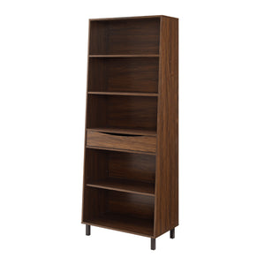 Walker Edison Ryder Modern/Contemporary 72" Single Drawer Angled Front Bookshelf RYDH8GDW