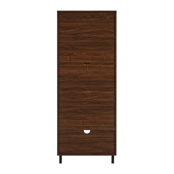 Walker Edison Ryder Modern/Contemporary 72" Single Drawer Angled Front Bookshelf RYDH8GDW