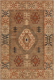 Chandra Rugs Ryleigh 100% Jute Hand-Woven Transitional Wool Rug Natural/Tan/Green/Rust 7'9 x 10'6