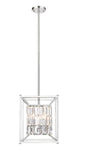 Bethel Chrome Chandelier in Metal & Crystal