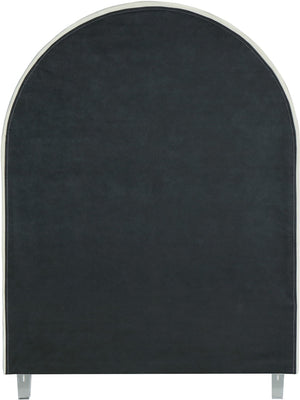 Rainbow Acrylic / Velvet / Engineered Wood / Foam Contemporary Cream Velvet Twin Bed - 44.5" W x 76.4" D x 59.3" H