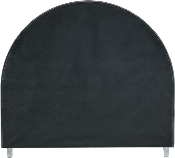 Rainbow Acrylic / Velvet / Engineered Wood / Foam Contemporary Grey Velvet Full Bed - 59.8" W x 76.4" D x 59.3" H