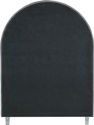 Rainbow Acrylic / Velvet / Engineered Wood / Foam Contemporary Grey Velvet Twin Bed - 44.1" W x 76.4" D x 59.3" H