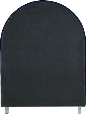 Rainbow Acrylic / Velvet / Engineered Wood / Foam Contemporary Navy Velvet Twin Bed - 44.1" W x 76.4" D x 59.3" H