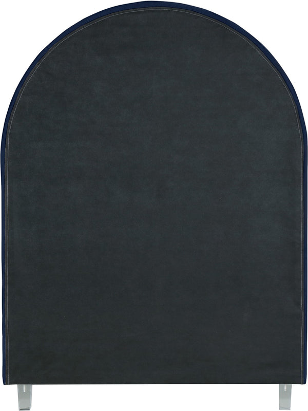 Rainbow Acrylic / Velvet / Engineered Wood / Foam Contemporary Navy Velvet Twin Bed - 44.1" W x 76.4" D x 59.3" H