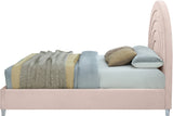Rainbow Acrylic / Velvet / Engineered Wood / Foam Contemporary Pink Velvet Full Bed - 59.8" W x 76.4" D x 59.3" H