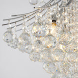 Bethel Chrome Chandelier in Metal & Crystal