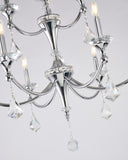 Bethel Chrome Chandelier in Iron & Crystal