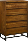 Reed Engineered Wood / Metal Mid Century Antique Coffee Chest - 32.5" W x 17.5" D x 48.5" H