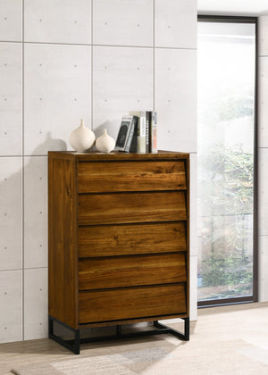 Reed Engineered Wood / Metal Mid Century Antique Coffee Chest - 32.5" W x 17.5" D x 48.5" H