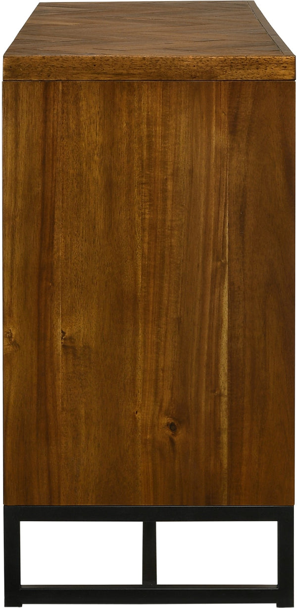 Reed Engineered Wood / Metal Mid Century Antique Coffee Dresser - 60.25" W x 17.5" D x 32.75" H