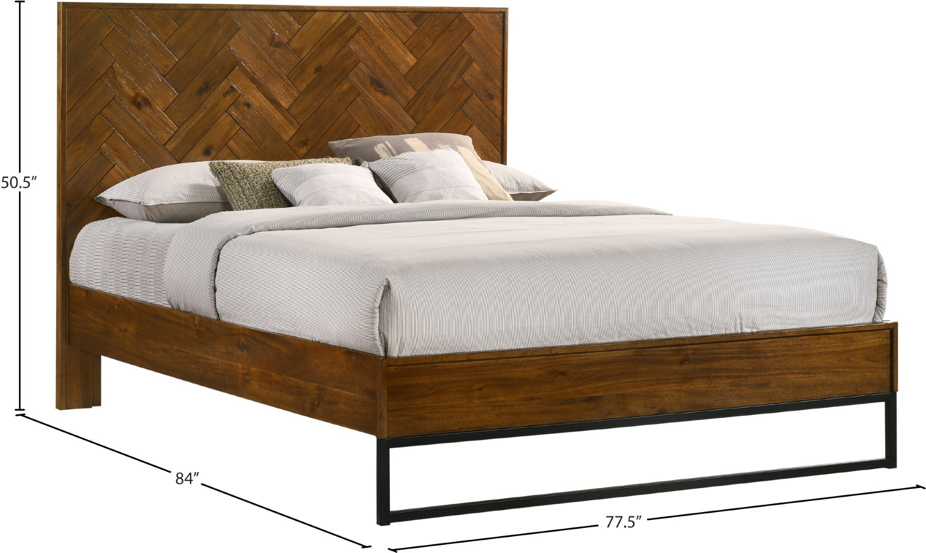 Reed Mid Century Engineered Wood Bed - Thumbnail 3