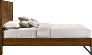 Reed Engineered Wood / Metal Mid Century Antique Coffee King Bed (3 Boxes) - 77.5" W x 83.5" D x 50.5" H