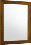 Reed Glass / Engineered Wood Mid Century Antique Coffee Mirror - 41" W x 1" D x 35" H