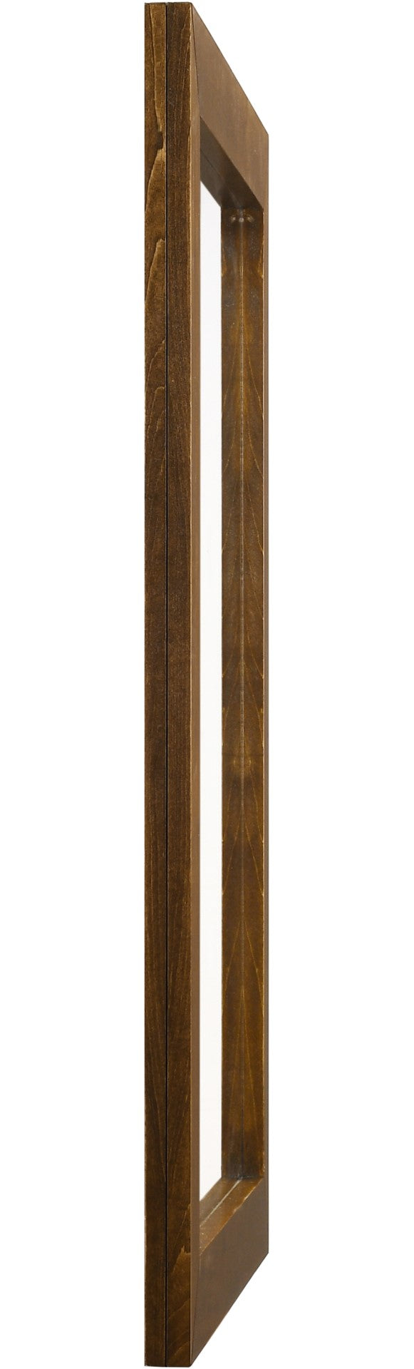 Reed Glass / Engineered Wood Mid Century Antique Coffee Mirror - 41" W x 1" D x 35" H