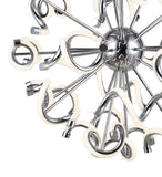 Bethel Chrome LED Chandelier in Aluminum & Silicone