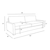 Nativa Interiors Revolution Sofa Solid + Manufactured Wood / Revolution Performance Fabrics® Commercial Grade Extra Wide Sofa Off White 105.00"W x 39.00"D x 34.00"H