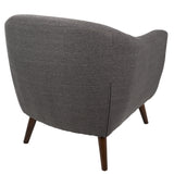Rockwell Mid Century Modern Accent Chair in Grey by LumiSource