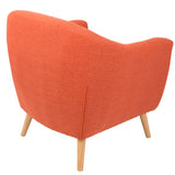 Rockwell Mid Century Modern Accent Chair in Orange by LumiSource
