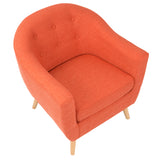 Rockwell Mid Century Modern Accent Chair in Orange by LumiSource