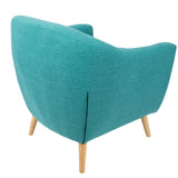 Rockwell Mid Century Modern Accent Chair in Teal by LumiSource