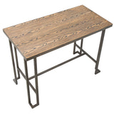 Roman Industrial Counter Table in Antique and Brown by LumiSource