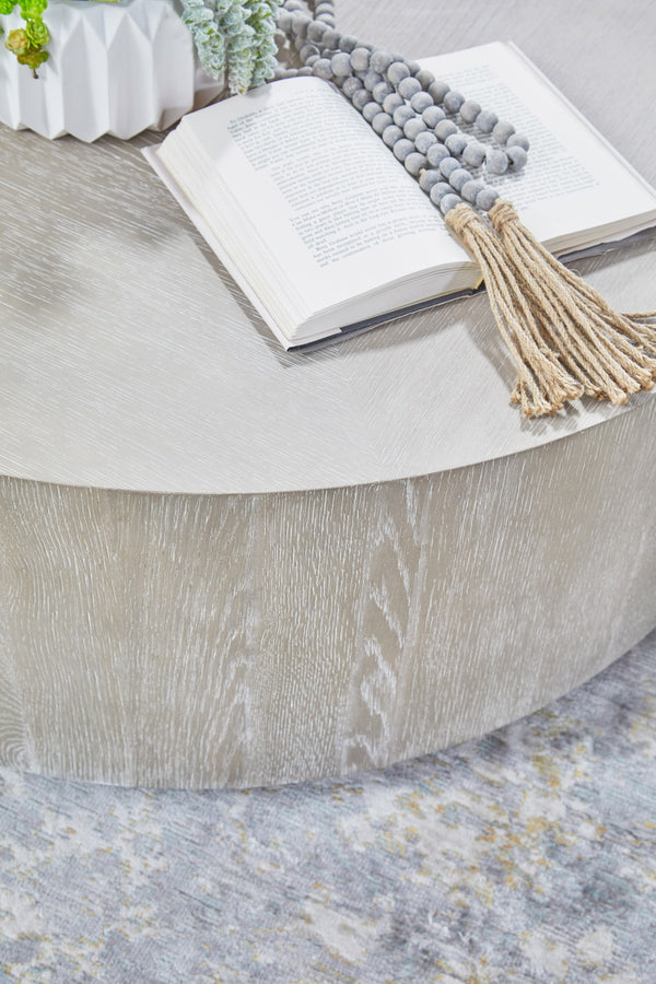 Essentials for Living District Roto Large Coffee Table 4608-L.NGO/SLV