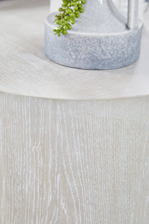 Essentials for Living District Roto Large End Table 4609-L.NGO/SLV