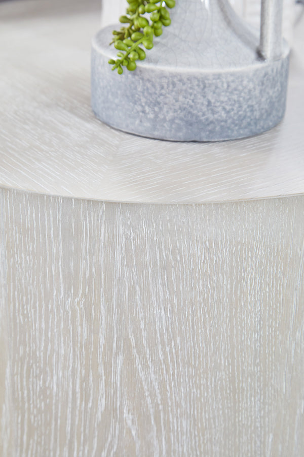 Essentials for Living District Roto Large End Table 4609-L.NGO/SLV