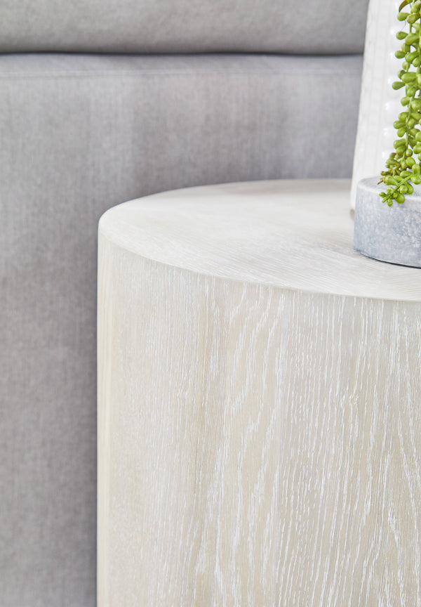 Essentials for Living District Roto Large End Table 4609-L.NGO/SLV