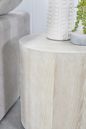 Essentials for Living District Roto Large End Table 4609-L.NGO/SLV