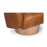 Union Home Rotunda Chair Caramel, Natural Oil Finish FSC Certified Oak Wood & Upholstery