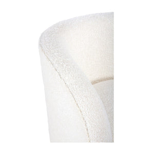 Union Home Rotunda Chair - White Boucle Natural Oil Finish FSC Certified Oak Wood & Upholstery