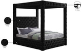 Royal Velvet / Engineered Wood / Metal / Foam Contemporary Black Velvet King Bed (4 Boxes) - 86.5" W x 89" D x 87.5" H