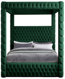 Royal Velvet / Engineered Wood / Metal / Foam Contemporary Green Velvet King Bed (4 Boxes) - 86.5" W x 89" D x 87.5" H