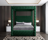 Royal Velvet / Engineered Wood / Metal / Foam Contemporary Green Velvet King Bed (4 Boxes) - 86.5" W x 89" D x 87.5" H