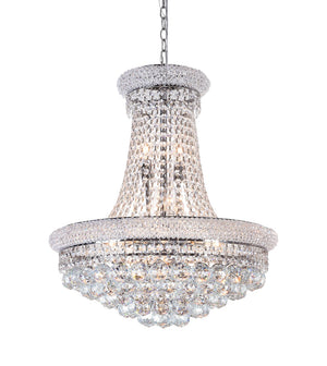 Bethel Chrome Chandelier in Metal & Crystal