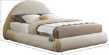 Rudy Faux Shearling Teddy Fabric / Engineered Wood / Foam Contemporary Beige Teddy Fabric Full Bed - 69" W x 86" D x 45" H