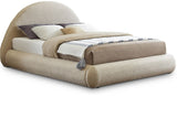 Rudy Faux Shearling Teddy Fabric / Engineered Wood / Foam Contemporary Beige Teddy Fabric Full Bed - 69" W x 86" D x 45" H