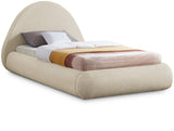 Rudy Faux Shearling Teddy Fabric / Engineered Wood / Foam Contemporary Beige Teddy Fabric Twin Bed - 54" W x 86" D x 43" H