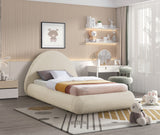 Rudy Faux Shearling Teddy Fabric / Engineered Wood / Foam Contemporary Beige Teddy Fabric Twin Bed - 54" W x 86" D x 43" H