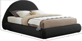 Rudy Faux Shearling Teddy Fabric / Engineered Wood / Foam Contemporary Black Teddy Fabric Full Bed - 69" W x 86" D x 45" H