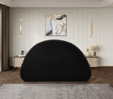 Rudy Faux Shearling Teddy Fabric / Engineered Wood / Foam Contemporary Black Teddy Fabric Full Bed - 69" W x 86" D x 45" H