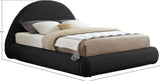 Rudy Faux Shearling Teddy Fabric / Engineered Wood / Foam Contemporary Black Teddy Fabric Queen Bed - 75" W x 91" D x 46.5" H