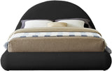 Rudy Faux Shearling Teddy Fabric / Engineered Wood / Foam Contemporary Black Teddy Fabric Queen Bed - 75" W x 91" D x 46.5" H