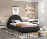 Rudy Faux Shearling Teddy Fabric / Engineered Wood / Foam Contemporary Black Teddy Fabric Twin Bed - 54" W x 86" D x 43" H